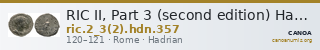 RIC II, Part 3 (second edition) Hadrian 357 — CANOA