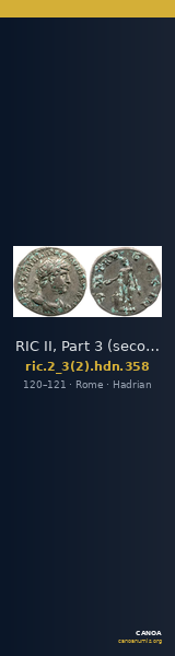 RIC II, Part 3 (second edition) Hadrian 358 — CANOA
