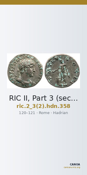 RIC II, Part 3 (second edition) Hadrian 358 — CANOA
