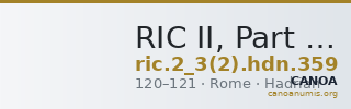 RIC II, Part 3 (second edition) Hadrian 359 — CANOA