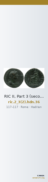RIC II, Part 3 (second edition) Hadrian 36 — CANOA