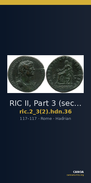 RIC II, Part 3 (second edition) Hadrian 36 — CANOA