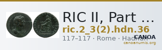 RIC II, Part 3 (second edition) Hadrian 36 — CANOA