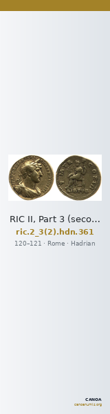 RIC II, Part 3 (second edition) Hadrian 361 — CANOA