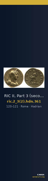 RIC II, Part 3 (second edition) Hadrian 361 — CANOA