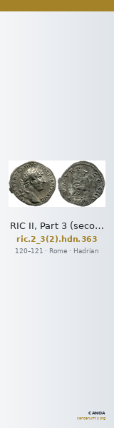 RIC II, Part 3 (second edition) Hadrian 363 — CANOA