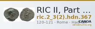 RIC II, Part 3 (second edition) Hadrian 367 — CANOA