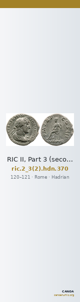 RIC II, Part 3 (second edition) Hadrian 370 — CANOA