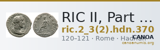 RIC II, Part 3 (second edition) Hadrian 370 — CANOA