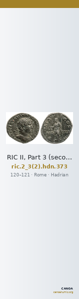 RIC II, Part 3 (second edition) Hadrian 373 — CANOA