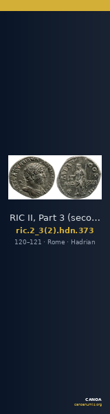 RIC II, Part 3 (second edition) Hadrian 373 — CANOA