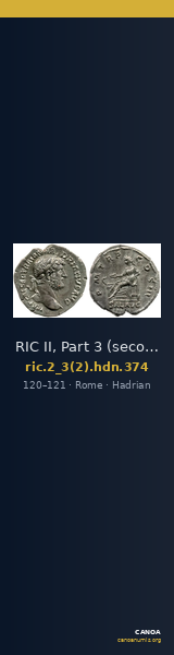 RIC II, Part 3 (second edition) Hadrian 374 — CANOA