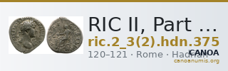 RIC II, Part 3 (second edition) Hadrian 375 — CANOA