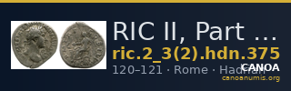 RIC II, Part 3 (second edition) Hadrian 375 — CANOA
