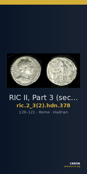 RIC II, Part 3 (second edition) Hadrian 378 — CANOA