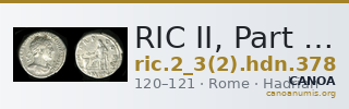 RIC II, Part 3 (second edition) Hadrian 378 — CANOA