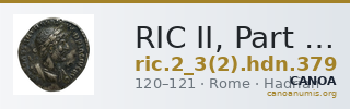 RIC II, Part 3 (second edition) Hadrian 379 — CANOA