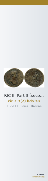 RIC II, Part 3 (second edition) Hadrian 38 — CANOA