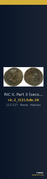 RIC II, Part 3 (second edition) Hadrian 38 — CANOA