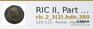 RIC II, Part 3 (second edition) Hadrian 380 — CANOA