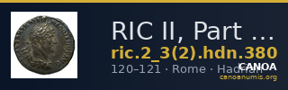 RIC II, Part 3 (second edition) Hadrian 380 — CANOA