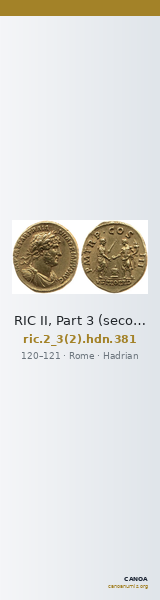 RIC II, Part 3 (second edition) Hadrian 381 — CANOA
