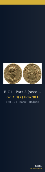 RIC II, Part 3 (second edition) Hadrian 381 — CANOA
