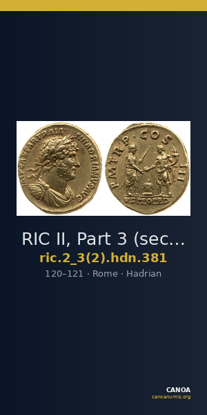 RIC II, Part 3 (second edition) Hadrian 381 — CANOA