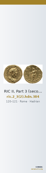 RIC II, Part 3 (second edition) Hadrian 384 — CANOA