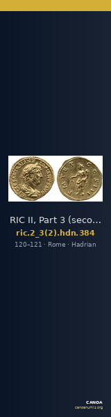RIC II, Part 3 (second edition) Hadrian 384 — CANOA