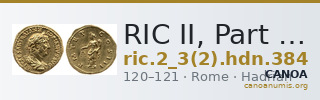RIC II, Part 3 (second edition) Hadrian 384 — CANOA