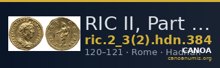 RIC II, Part 3 (second edition) Hadrian 384 — CANOA