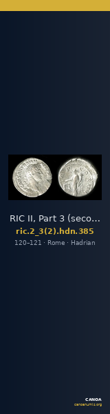 RIC II, Part 3 (second edition) Hadrian 385 — CANOA