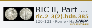 RIC II, Part 3 (second edition) Hadrian 385 — CANOA