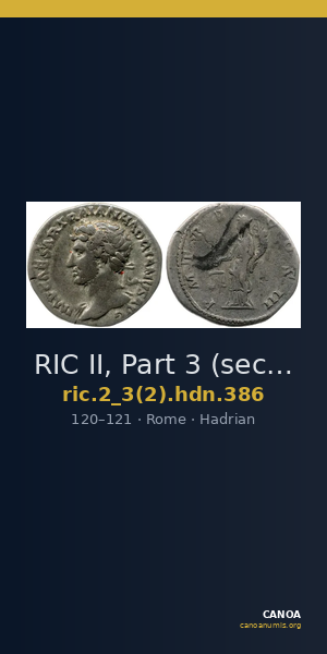 RIC II, Part 3 (second edition) Hadrian 386 — CANOA