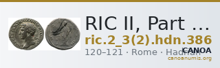 RIC II, Part 3 (second edition) Hadrian 386 — CANOA