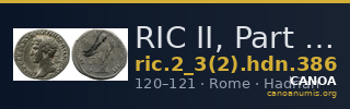 RIC II, Part 3 (second edition) Hadrian 386 — CANOA