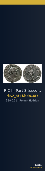 RIC II, Part 3 (second edition) Hadrian 387 — CANOA