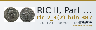 RIC II, Part 3 (second edition) Hadrian 387 — CANOA