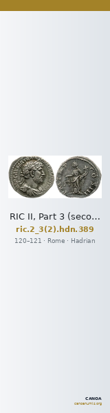 RIC II, Part 3 (second edition) Hadrian 389 — CANOA