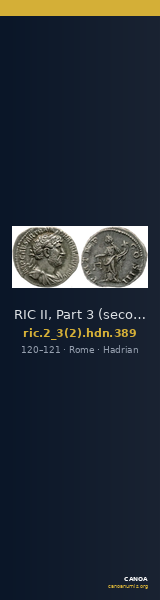 RIC II, Part 3 (second edition) Hadrian 389 — CANOA