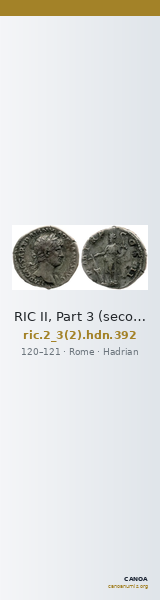 RIC II, Part 3 (second edition) Hadrian 392 — CANOA