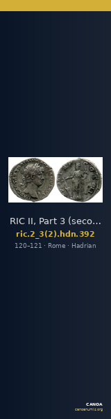 RIC II, Part 3 (second edition) Hadrian 392 — CANOA