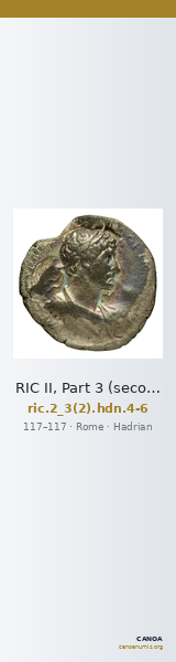 RIC II, Part 3 (second edition) Hadrian 4-6 — CANOA