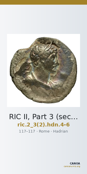 RIC II, Part 3 (second edition) Hadrian 4-6 — CANOA