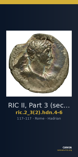 RIC II, Part 3 (second edition) Hadrian 4-6 — CANOA