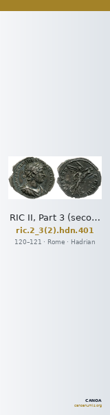 RIC II, Part 3 (second edition) Hadrian 401 — CANOA