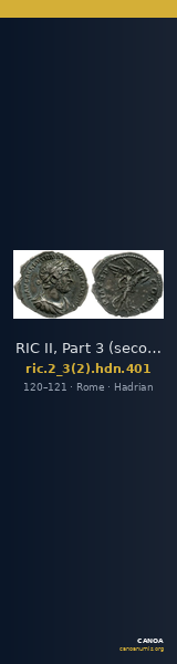RIC II, Part 3 (second edition) Hadrian 401 — CANOA