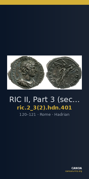 RIC II, Part 3 (second edition) Hadrian 401 — CANOA