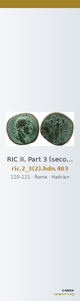 RIC II, Part 3 (second edition) Hadrian 403 — CANOA